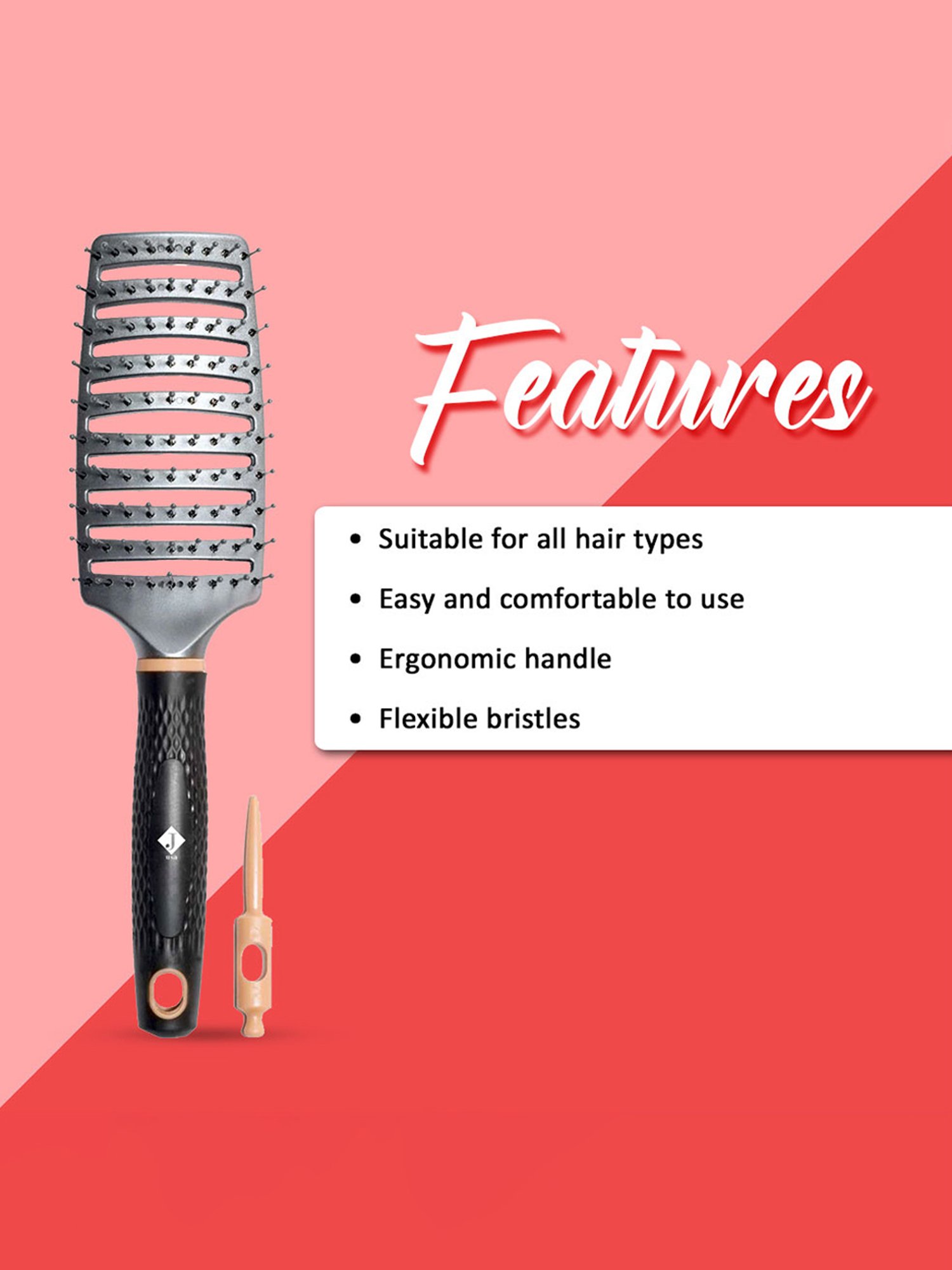 Jaquline USA Vent Brush with Pin