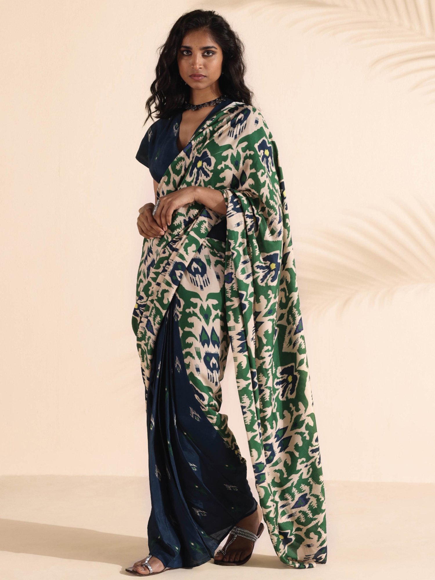 true Browns Blue Printed Blouse