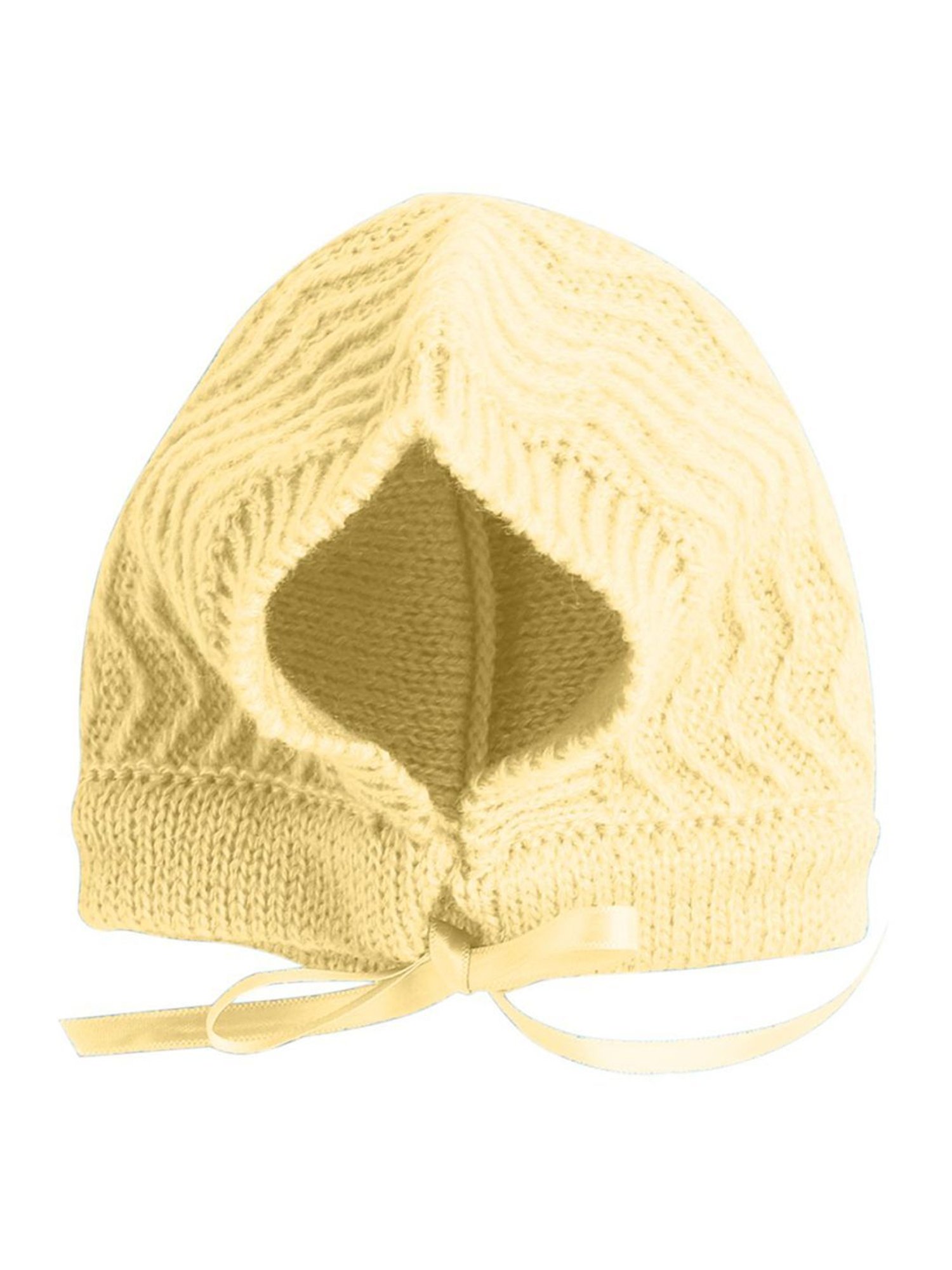 Little Angels Kids Yellow Textured Pattern Full Sleeves Sweater Set