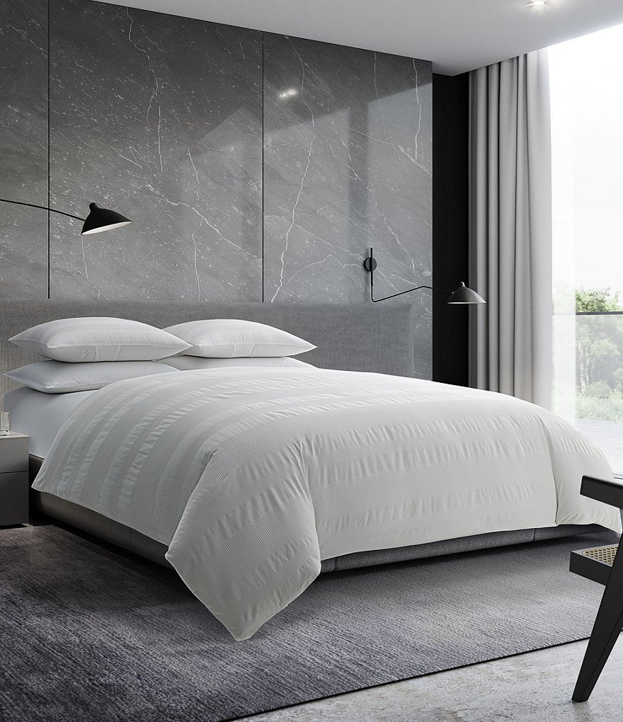 Vera Wang Waffle Strip Comforter Mini Set