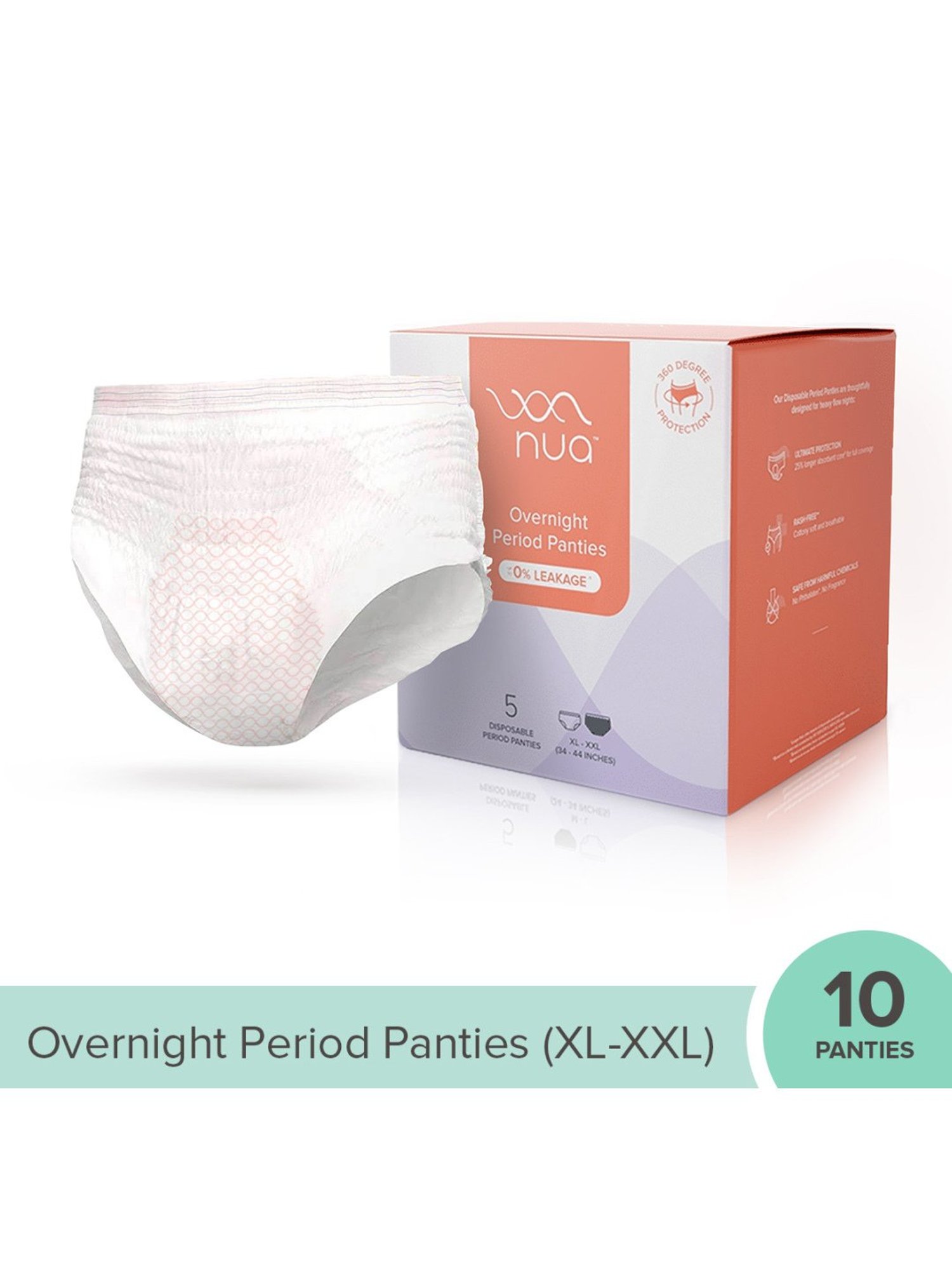 Nua Overnight Period Panty (XL-XXL) Pack of 2
