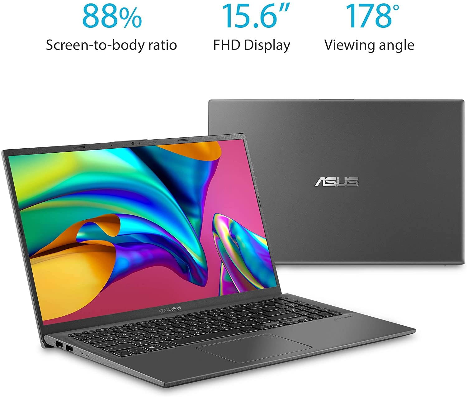ASUS VivoBook 15 15.6" Customized Laptop | AMD Quad Core Ryzen 7 3700U  2.30 GHz |20GB DDR4 RAM 1024GB  SSD | Full HD IPS | Backlit Keyboard  | Fingerprint | Only 3.53 lb | Windows 10 | Black
