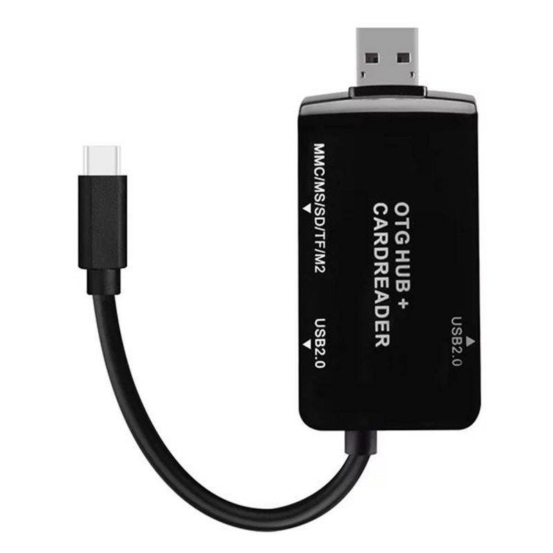 USB-C Type C / USB 2.0 / Micro USB TF Micro SD & SD & MS & OTG Card Reader