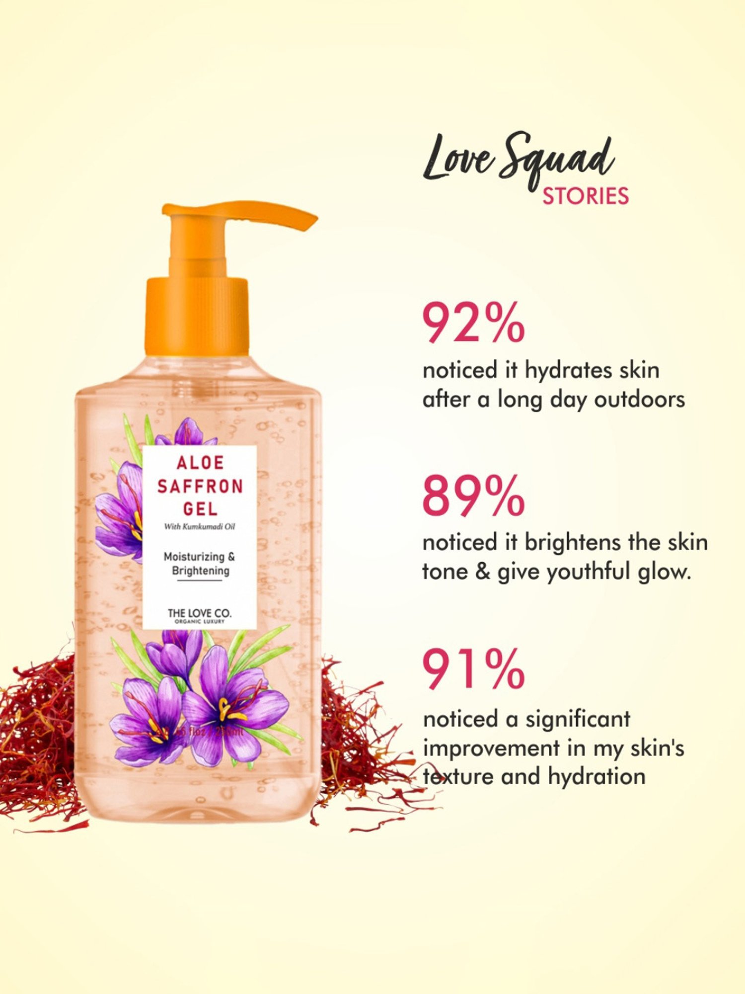 The Love Co. Saffron Aloe Vera Gel - 250 ml