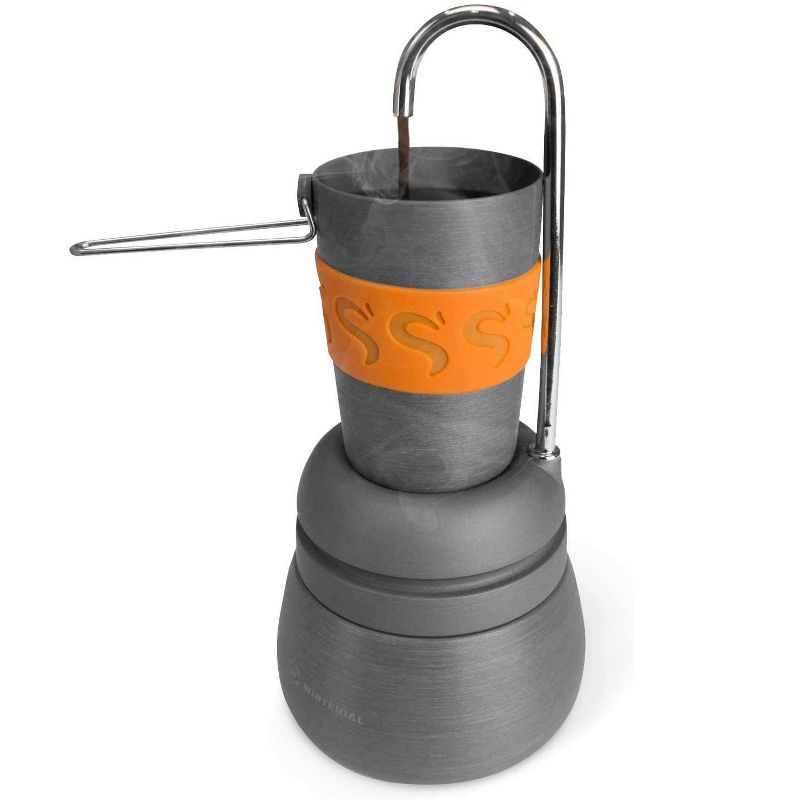 Winterial Compact Portable Outdoor Travel Camping Coffee Maker Percolator Set with 2 Cups, Filter, and Carry Bag