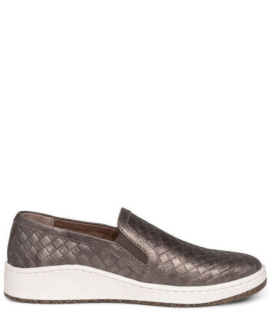 Aetrex Kenzie Woven Embossed Leather Slip-Ons