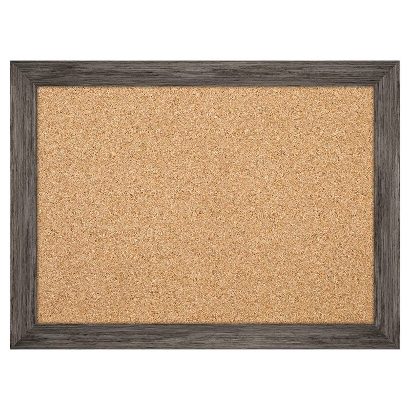 The Board Dudes FHD79 Multifunctional Walnut Frame 17 x 23 Inch Bulletin Notice Cork Board with Wall Mounting Hardware Included