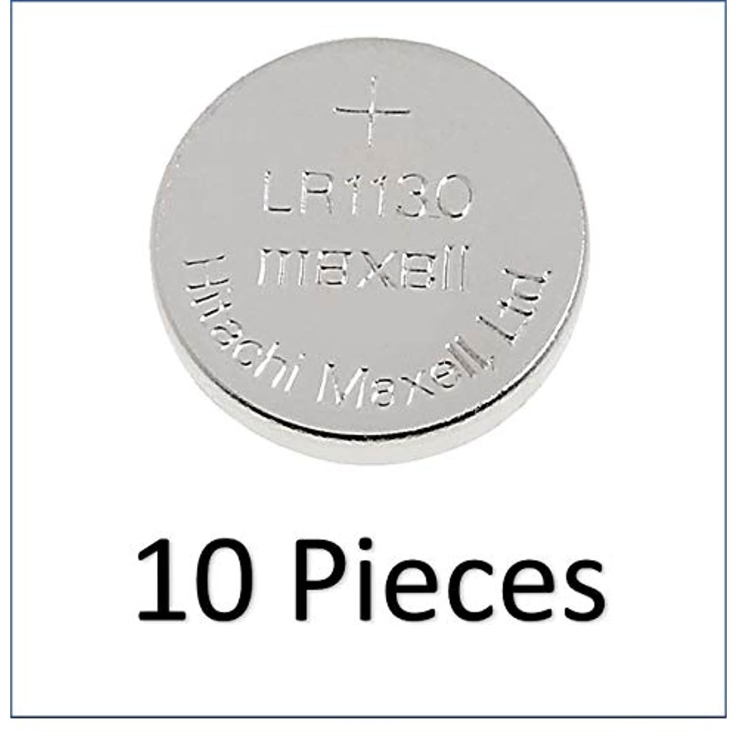 Maxell Watch Battery Button Cell LR1130 AG10 Pack of 10 Batteries