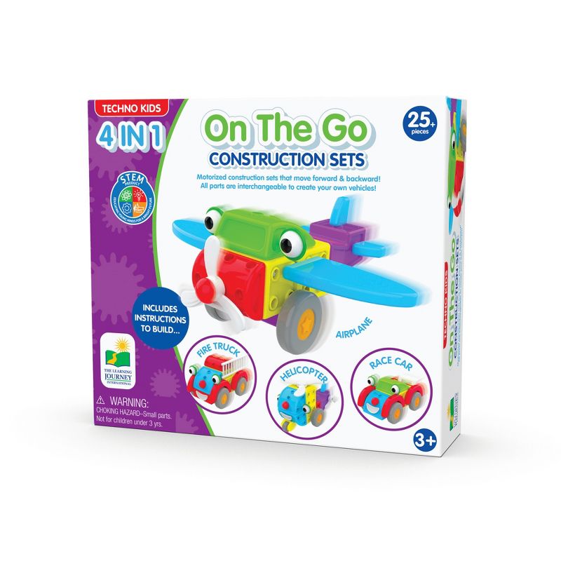 The Learning Journey Techno Kids 4 IN 1 On The Go Construction Sets 25+ pcs