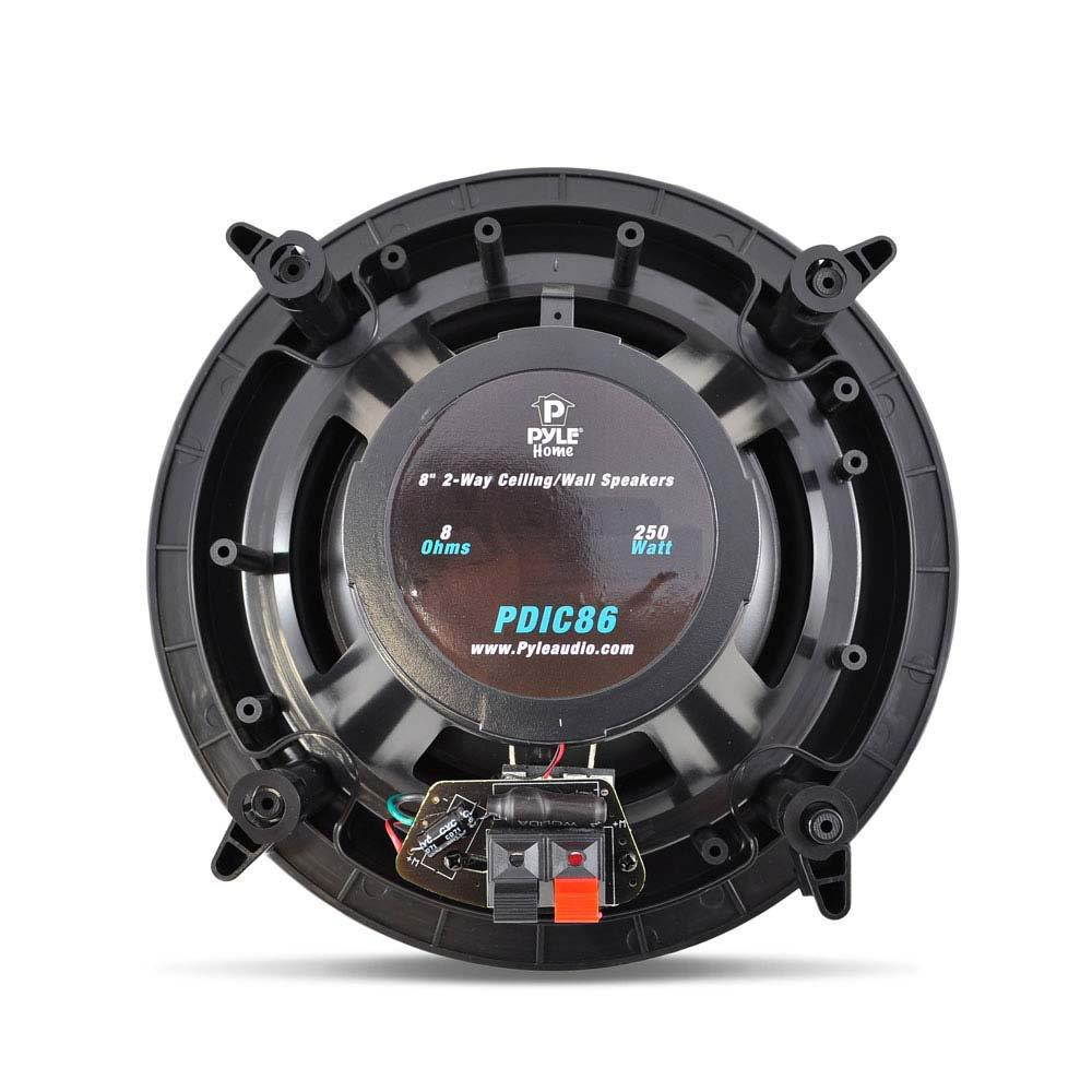 Pyle 8" Flush Mount Wall & Ceiling 250W 2-Way Stereo Speakers (4 Pack)
