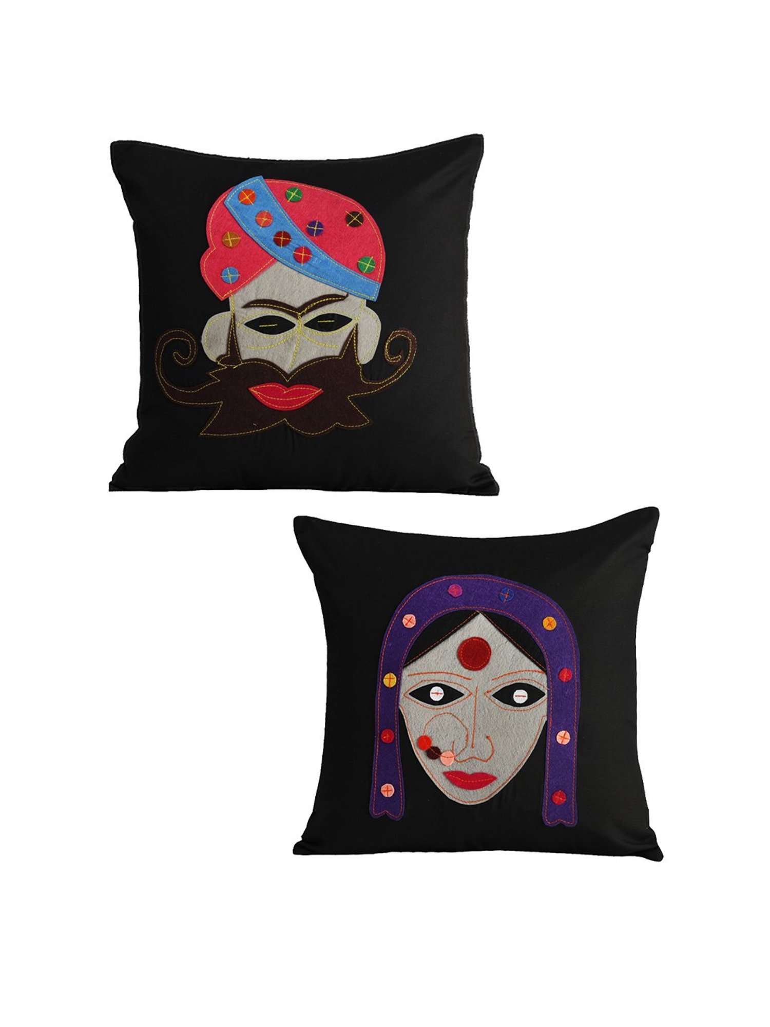 VarEesha Multicolor Cotton Cushion Cover - Set of 2