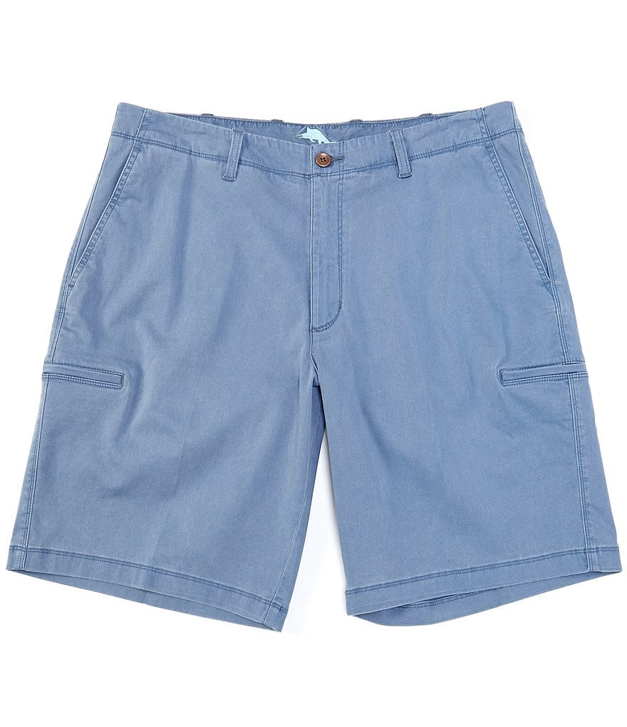 Roundtree & Yorke Big and Tall Performance 9#double; and 11#double; Inseam Flat Front Herringbone Print Shorts