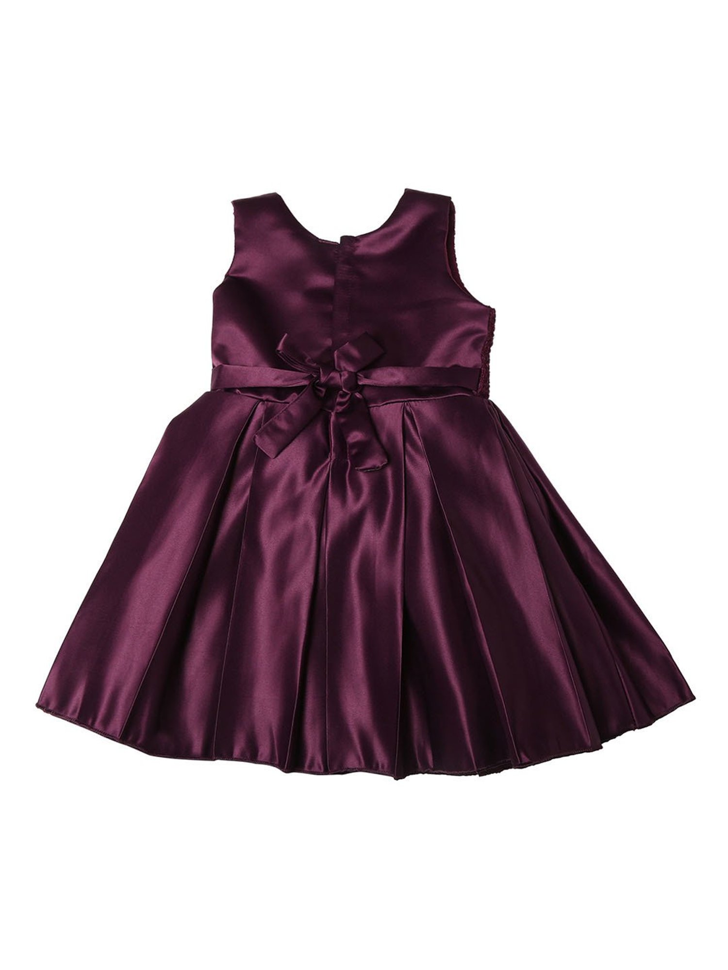 Mee Mee Kids Wine Self Design Dress