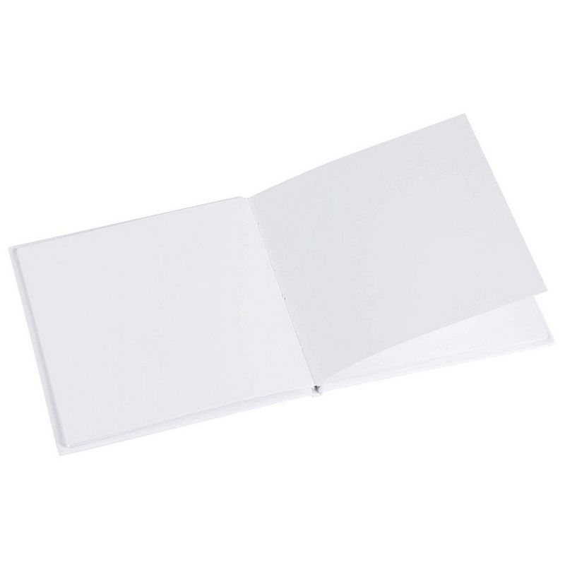 6-Pack Hardcover Blank Book, Unlined Sketchbooks for Writing, Class Projects, White, 5"x5"