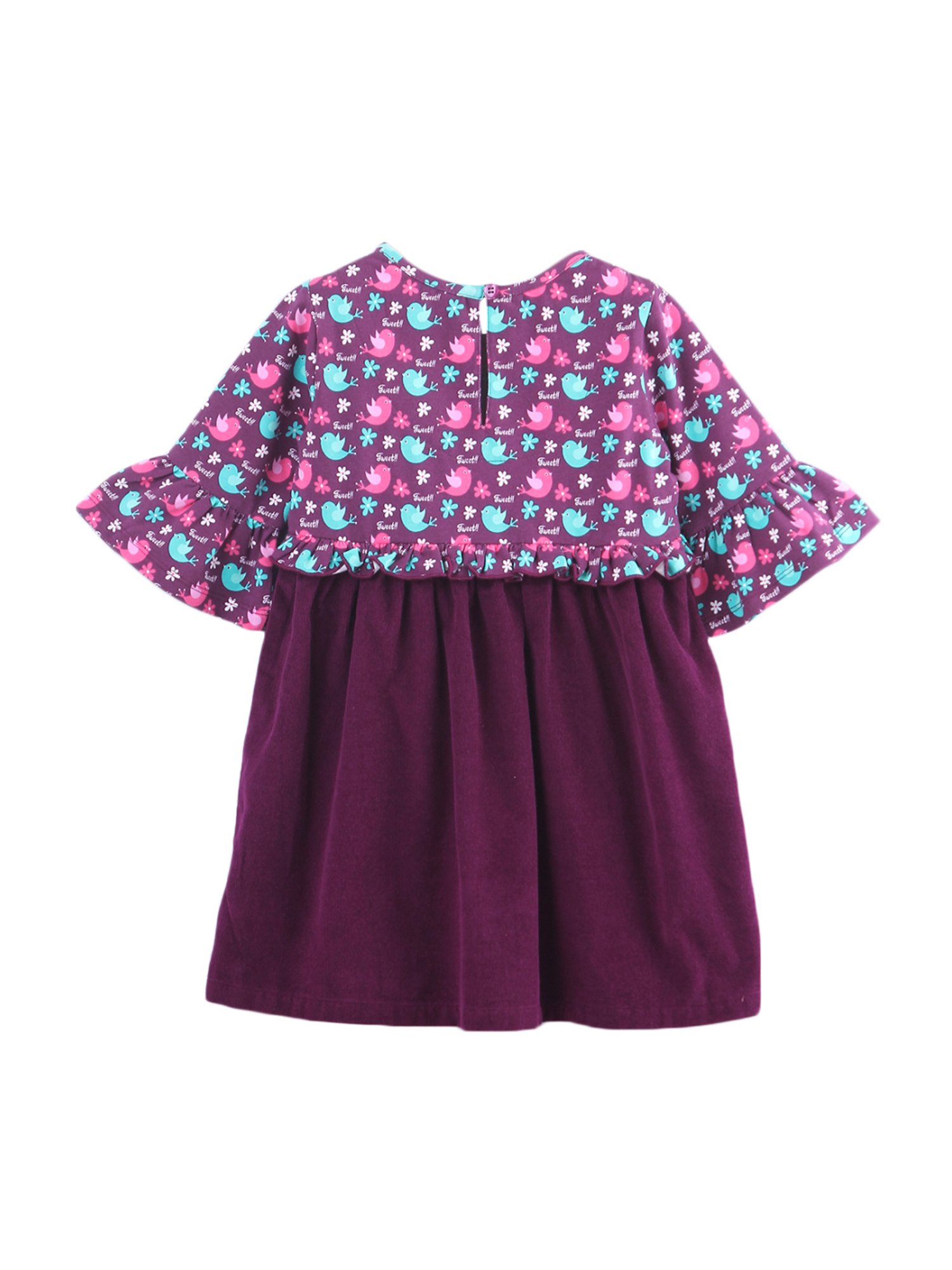 Beebay Kids Purple Cotton Printed Dress