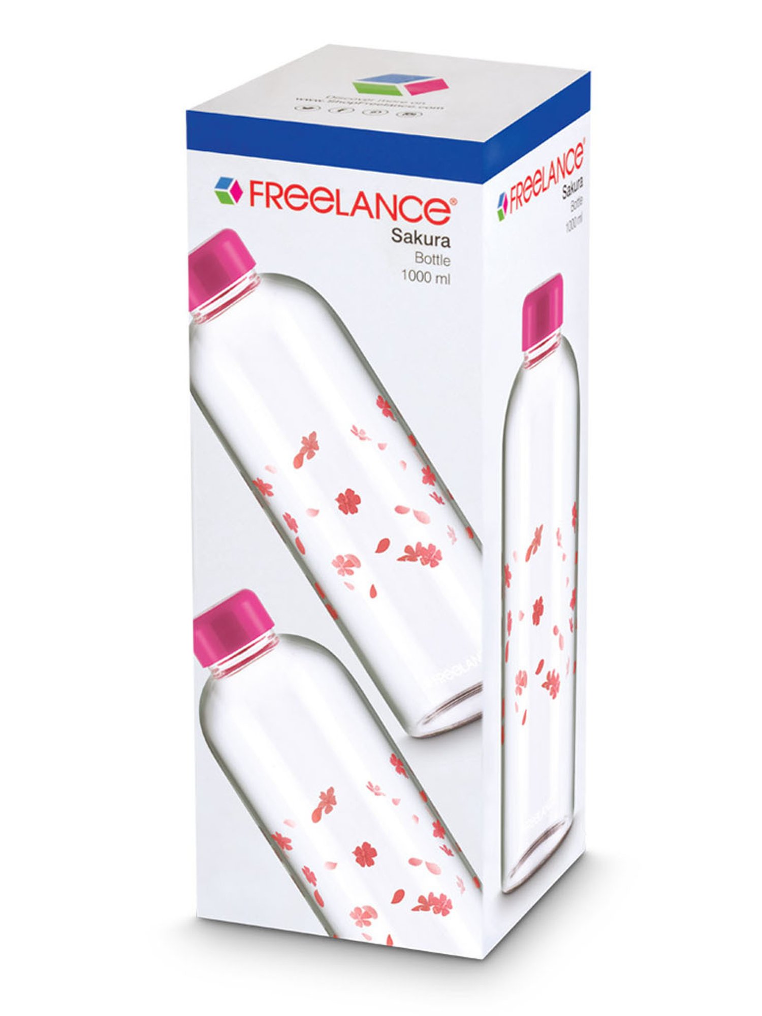 Freelance Pink Glass 1000 ml Jars and Container