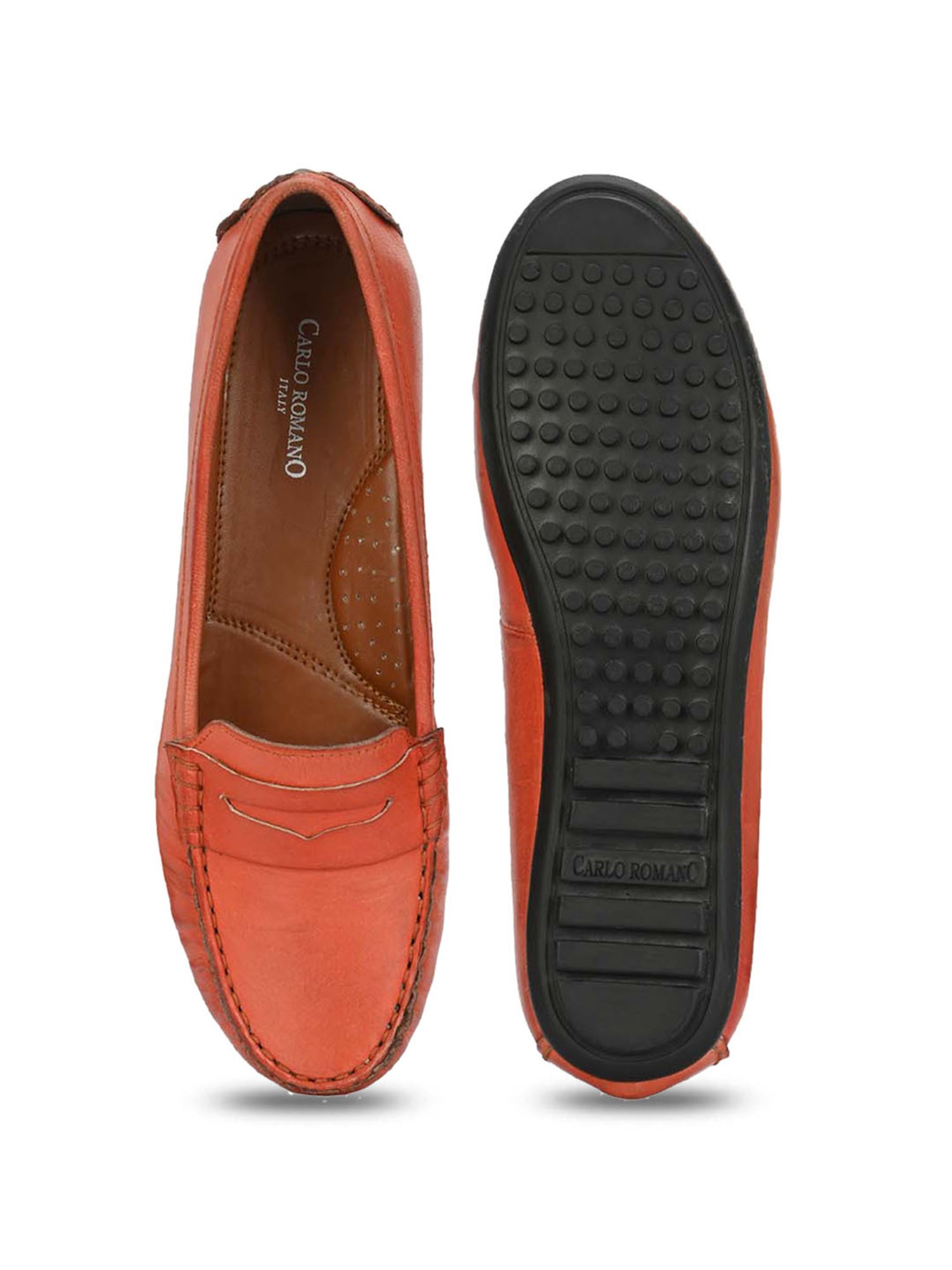 Carlo Romano Women's Orange Casual Loafers
