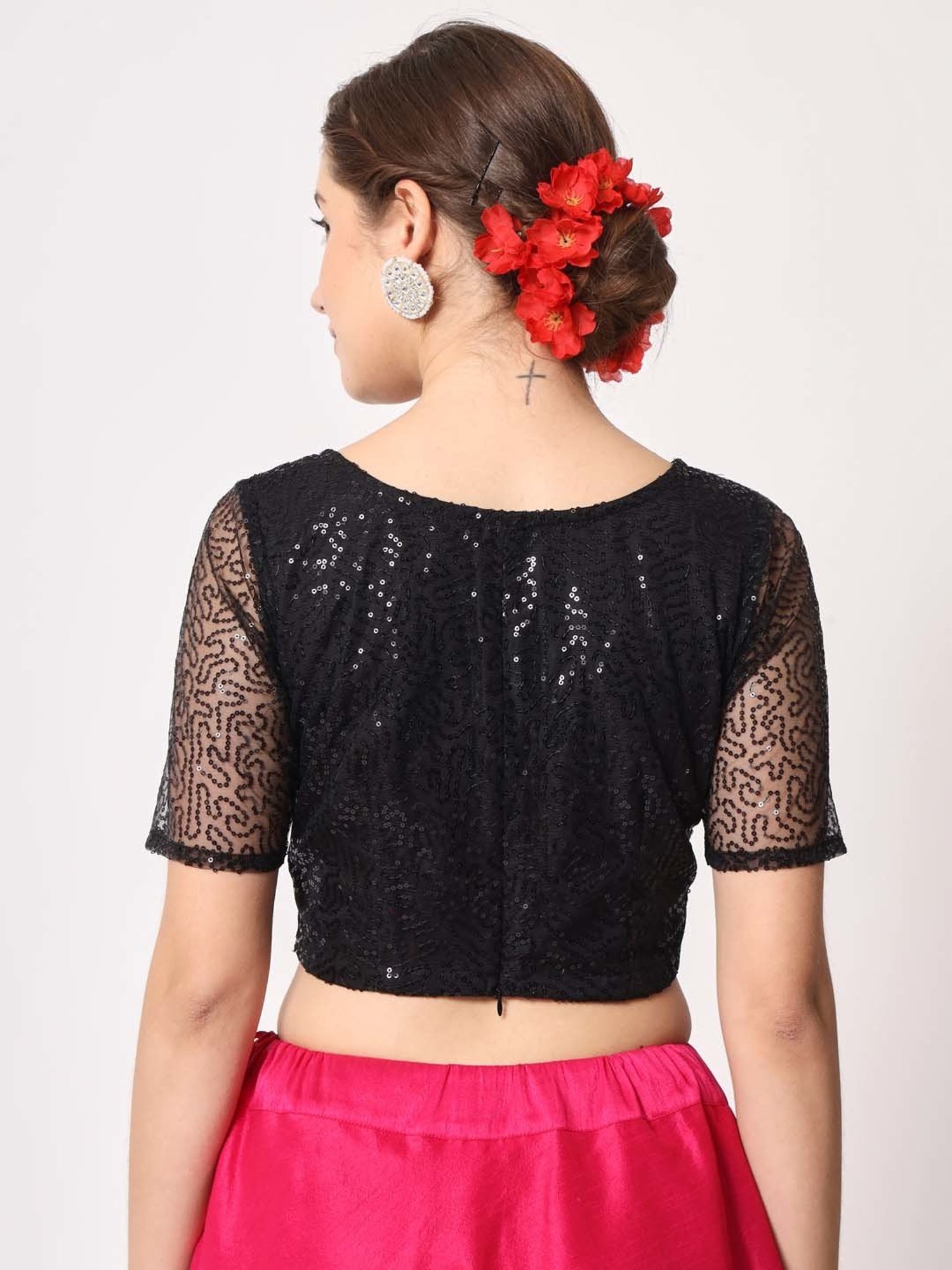 studiorasa Black Embellished Blouse