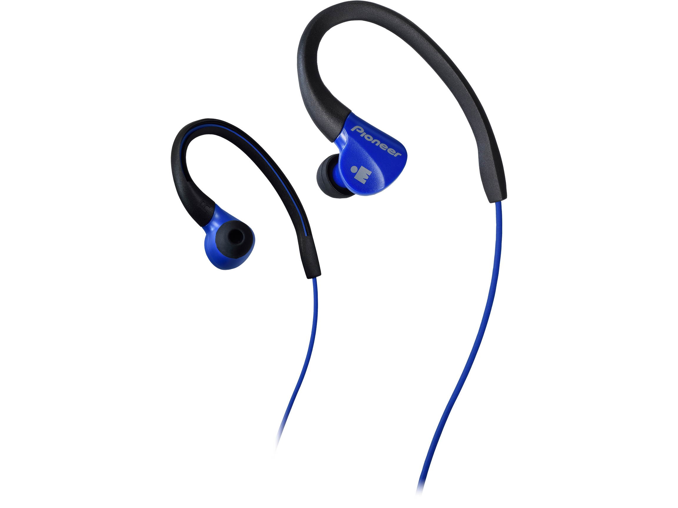 Pioneer Blue/Black SE-E3M-L Water and Sweat Resistant Ironman Sports Headphone (Blue/Black)