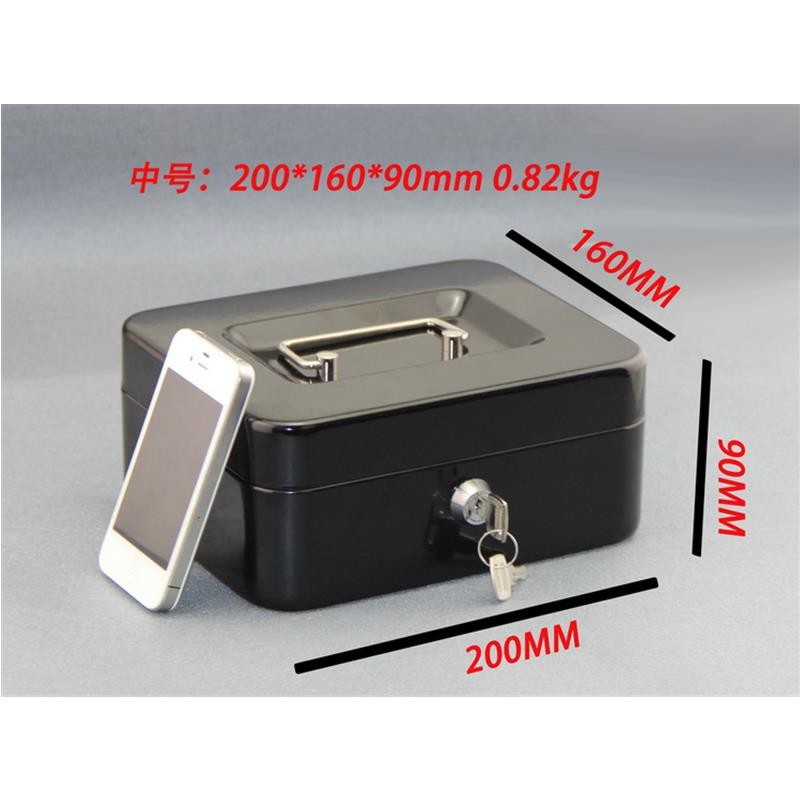 Cash Box with Money Tray Lock Steel for Cashier Money Safe Security