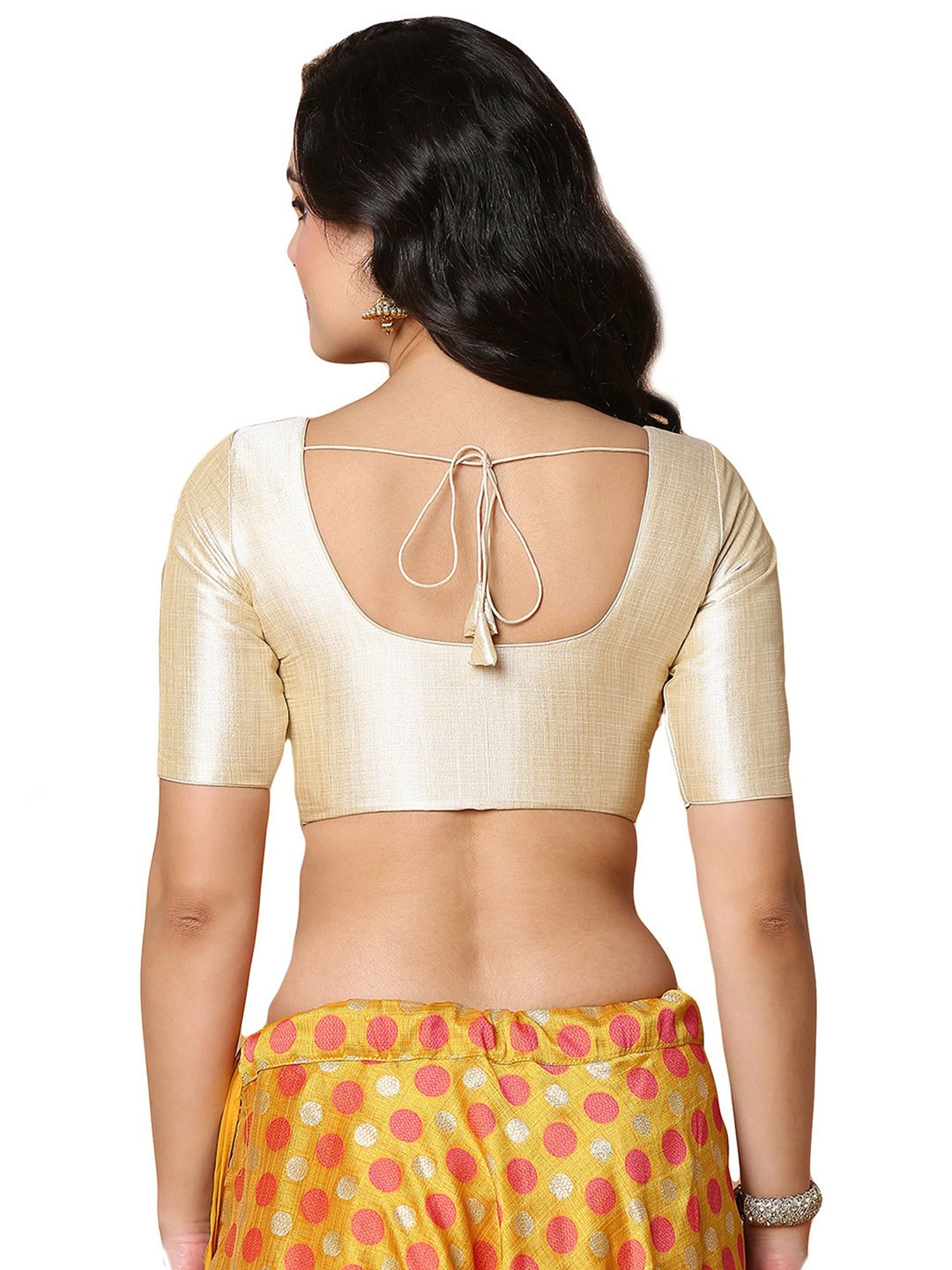Salwar Studio Light Gold Readymade Blouse