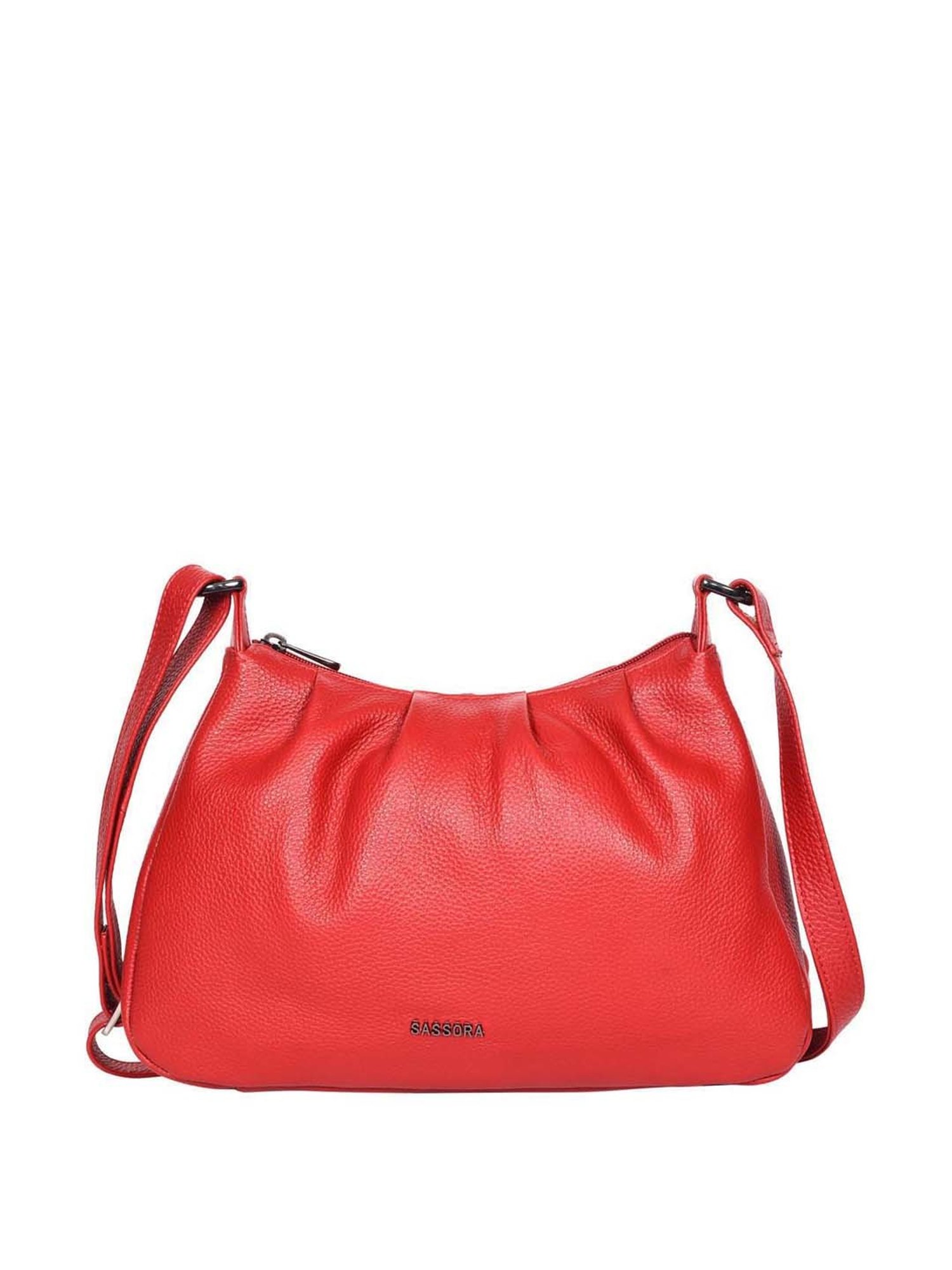 SASSORA Red Solid Medium Sling Handbag