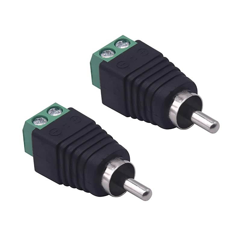 RCA to AV Screw Terminal Adapter 6 Pair Phono Plug Solderless Converter AudioVideo Speaker Wire Connectors CCTV Applications RCA Male Cable 12 Male by