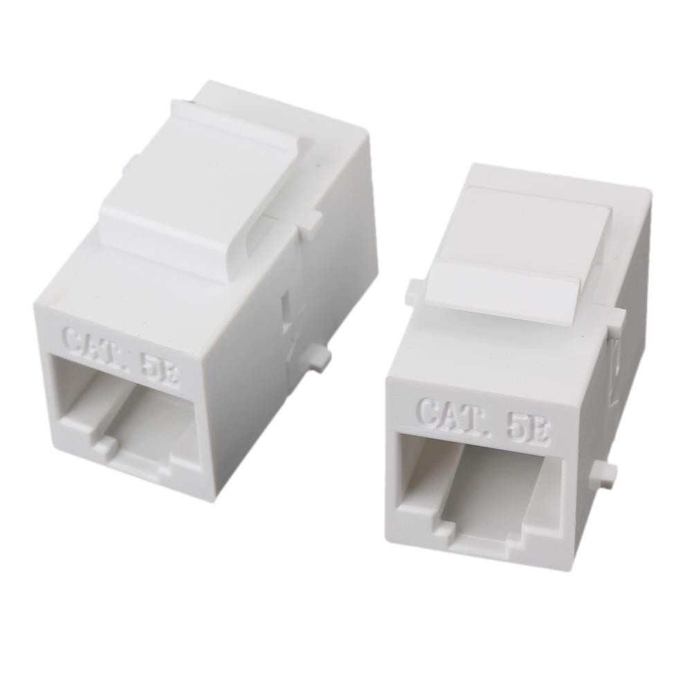 BQLZR 100pcs Female to Female RJ45 UTP Keystone Wall Jack Coupler Adapter Cat5