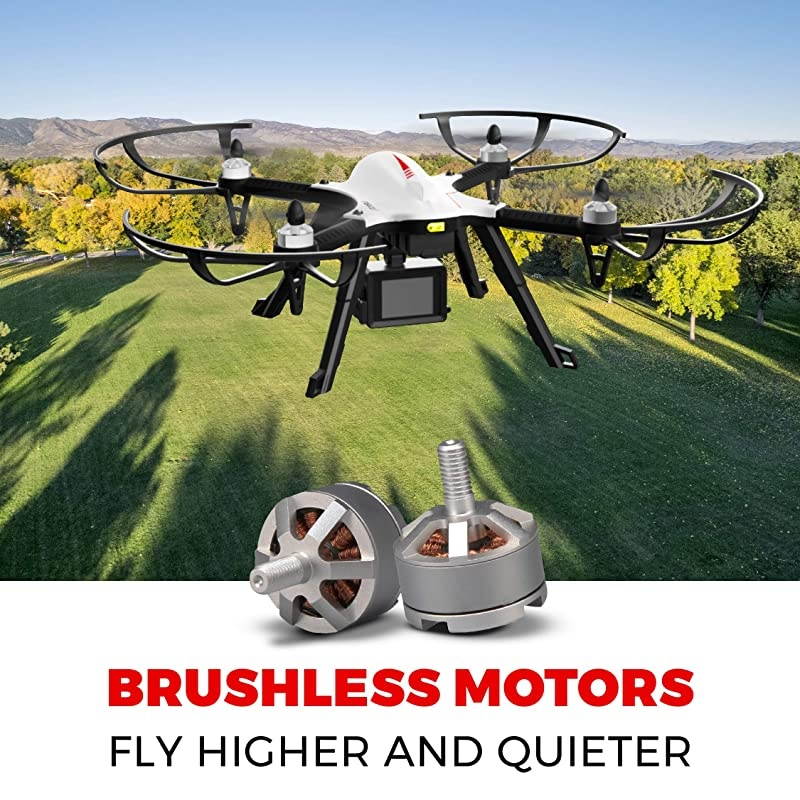 F100GP Drone with Camera for Adults GoPro Compatible RC Drone with 1080p HD Video Drone Camera Long Range Brushless Quadcopter with Remote Control 2 Drone Batteries 3 Drone Shells