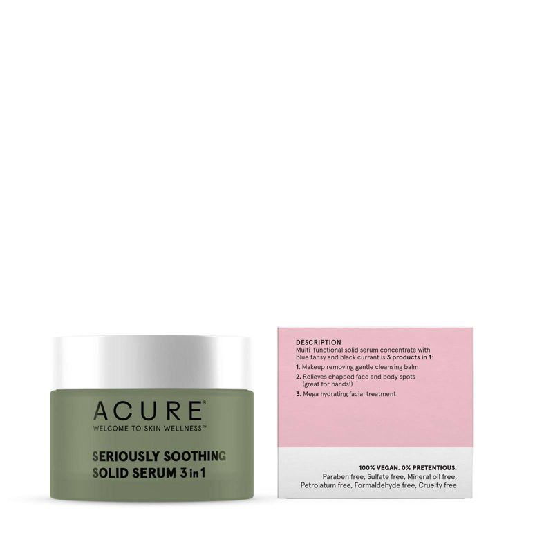 Acure 3-In-1 Seriously Soothing Solid Serum - 1.7 fl oz