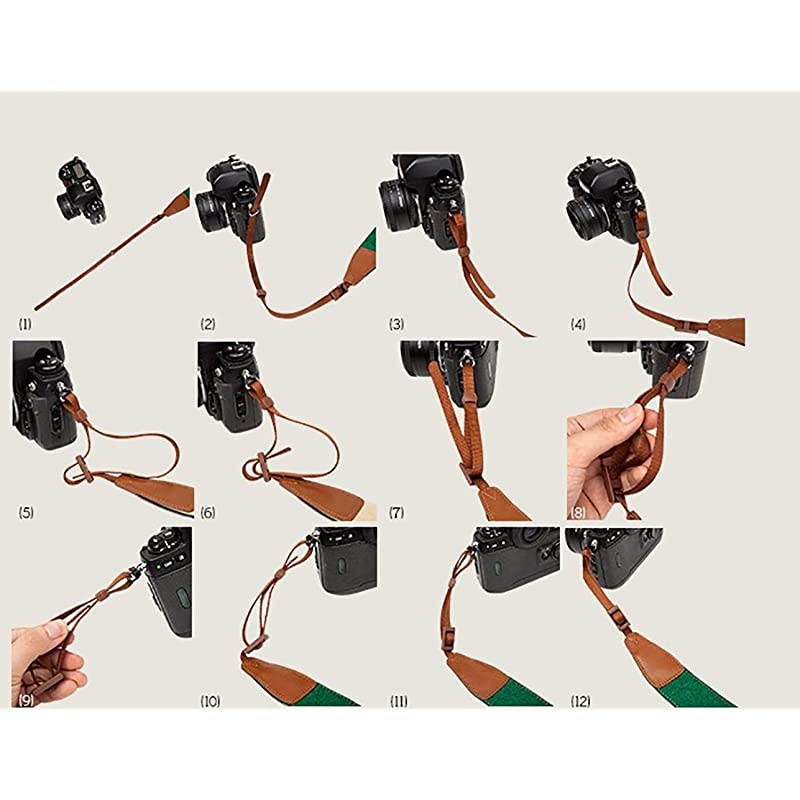 Universal Adjustable Slim Shoulder Sling Neck Strap for All Camera DSLR SLR Coffee Brown