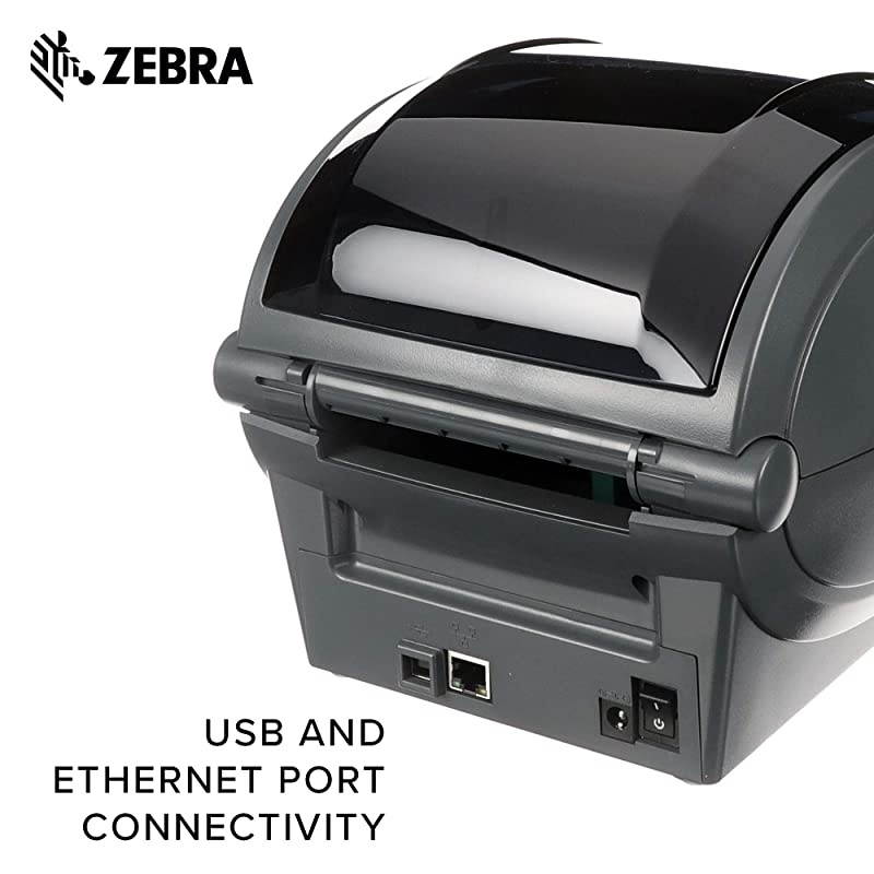GK420t Thermal Transfer Desktop Printer for labels Receipts Barcodes Tags and Wrist Bands Print Width of 4 in USB and Ethernet Port Connectivity GK42102210000