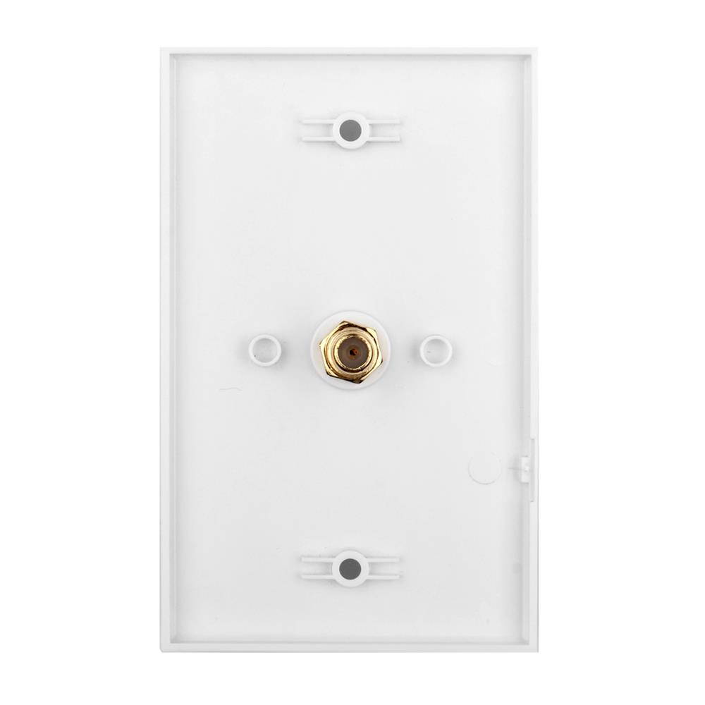 Coaxial Connector Wall Plate - Video Coax Input F Connector Female Jack Socket Wiring Plug Decorative Face Cover Outlet Mount Panel