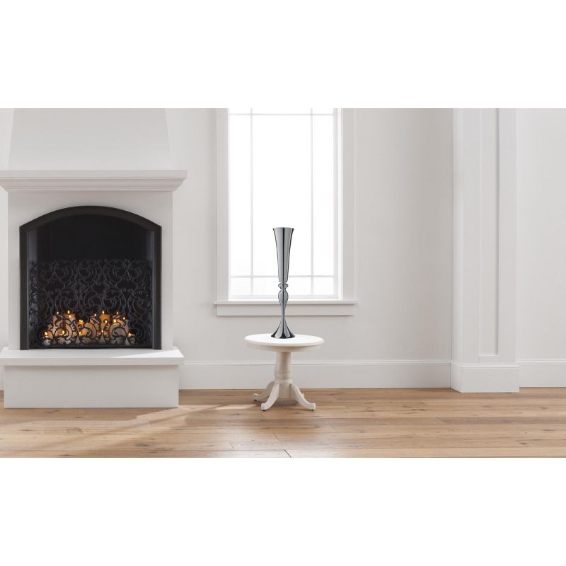 30" Wedding Trumpet Vase Silver - National Tree Company