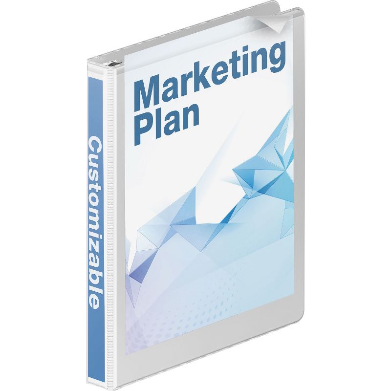 Acco Round Ring View Binder 1/2" Capacity 11"x8-1/2" White 87914