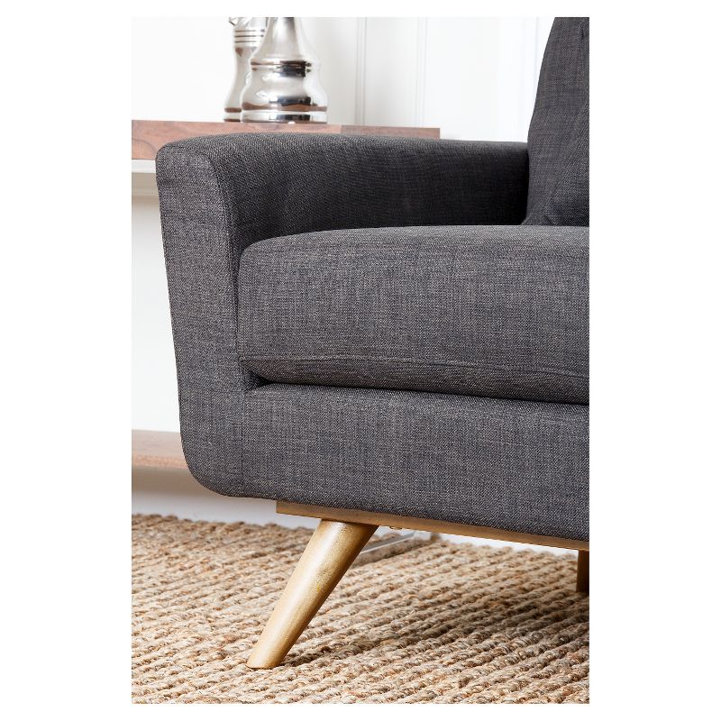 Kendall Mid Century Upholstered Tufted Armchair Gray - Abbyson Living