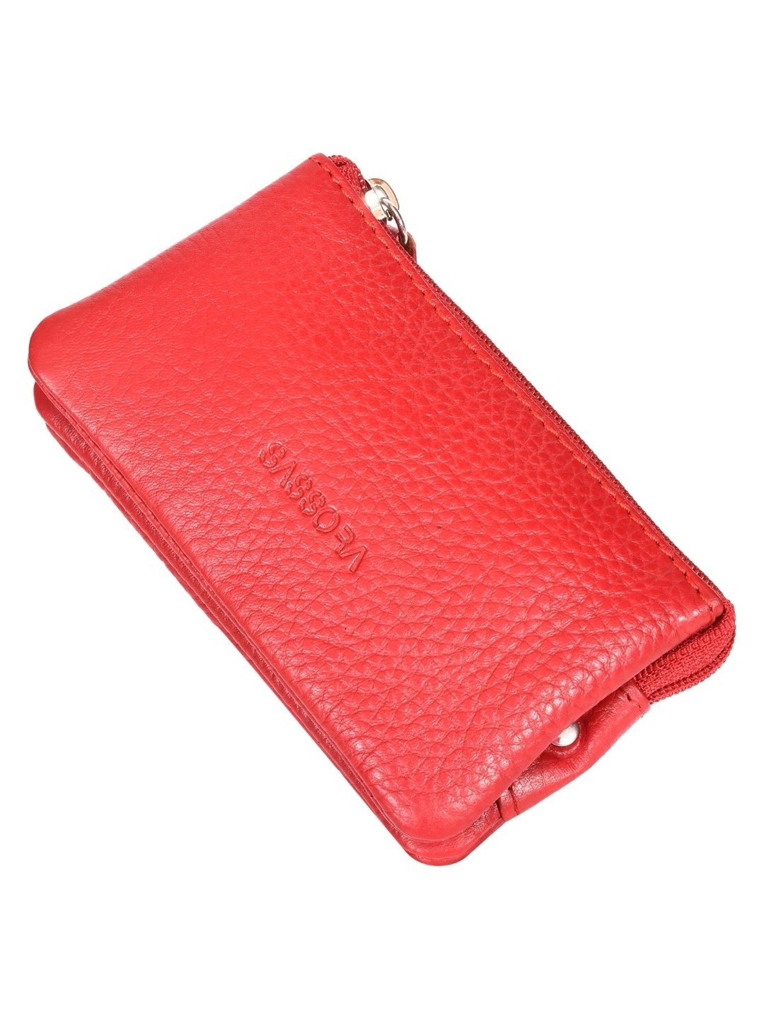 SASSORA NEO Red Leather Textured Wallet