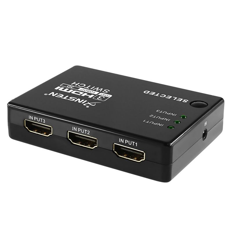 Philips 3 Port HDMI Switch - Black