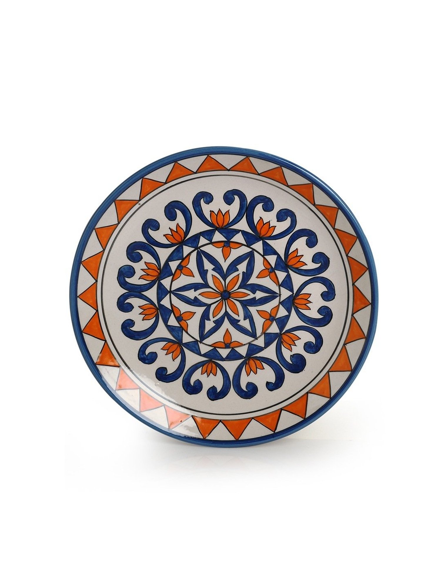 ExclusiveLane Star Light Hand-painted Multicolor Ceramic Wall Plate