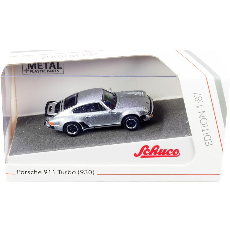 Porsche 911 Turbo (930) Silver 1/87 (HO) Diecast Model Car by Schuco