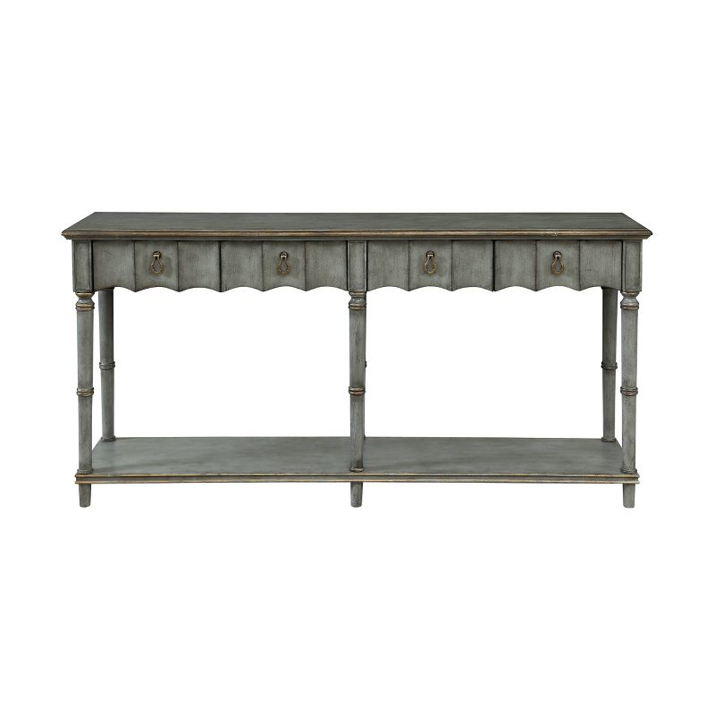 Idaville 4 Drawer Console Table Gray - Treasure Trove Accents