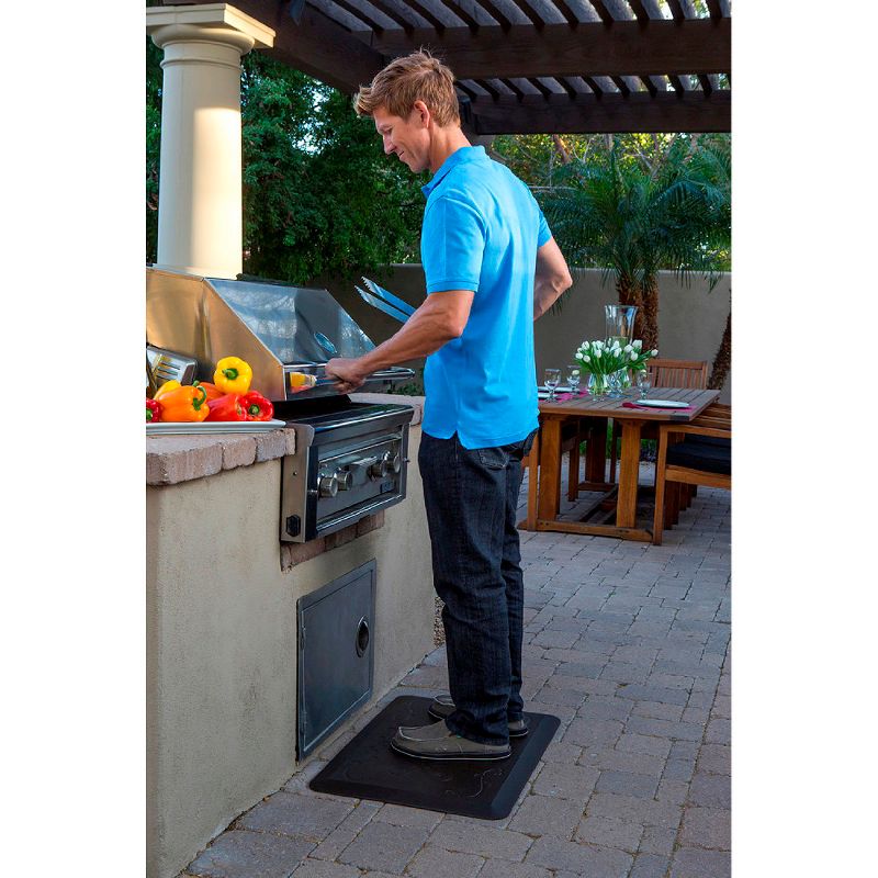 20"x34" Medallion Accent Kitchen Rug Blue - Threshold™