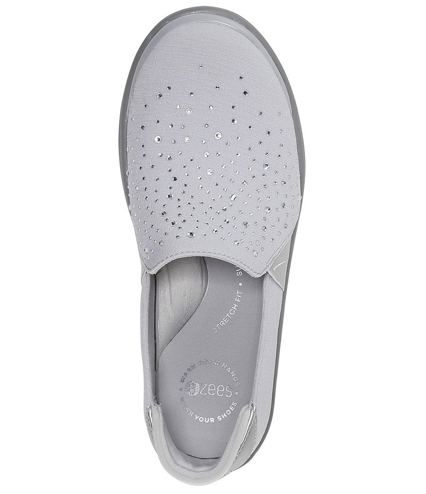 Bzees Poppyseed Rhinestone Slip-On Mesh Washable Shoes