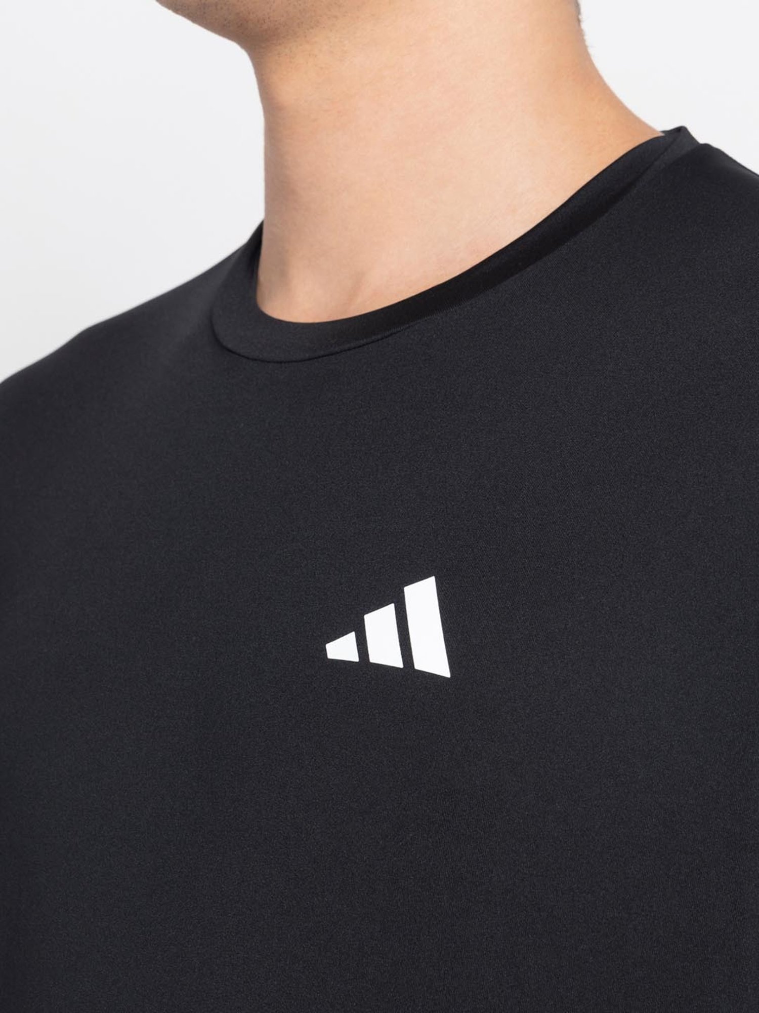 adidas TR-ES STRETCH Black Regular Fit Sports T-Shirt