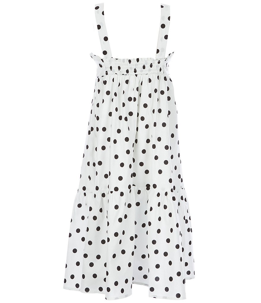 Poppies and Roses Big Girls 7-16 Polka-Dot Tiered Midi Dress