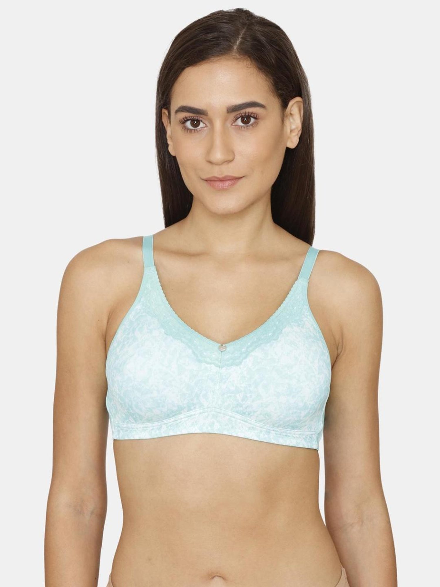 Zivame Aquamarine Printed Padded Bra