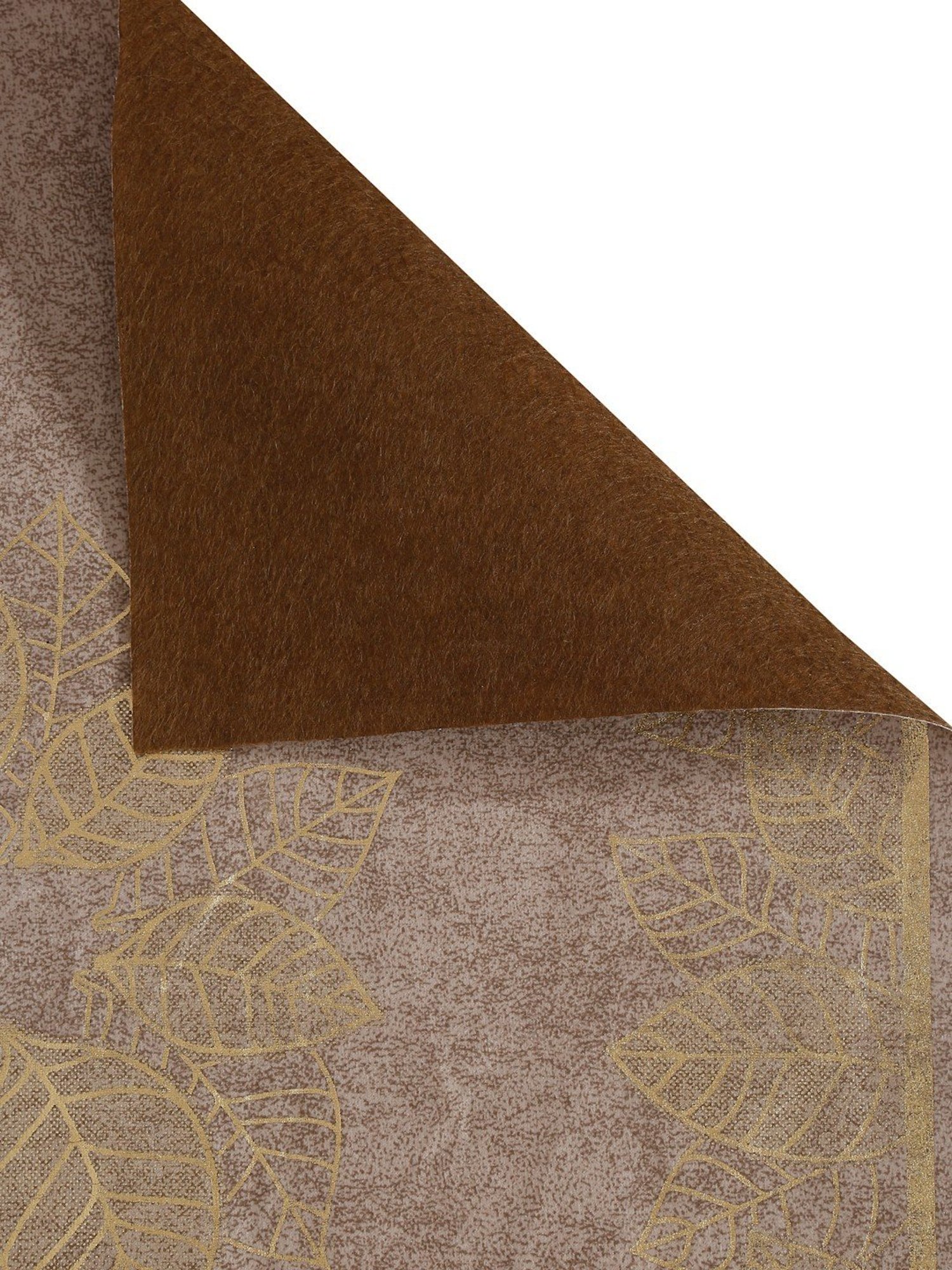 HOSTA HOMES Brown Velvet 3 Seater Sofa Cover with Arm Rest