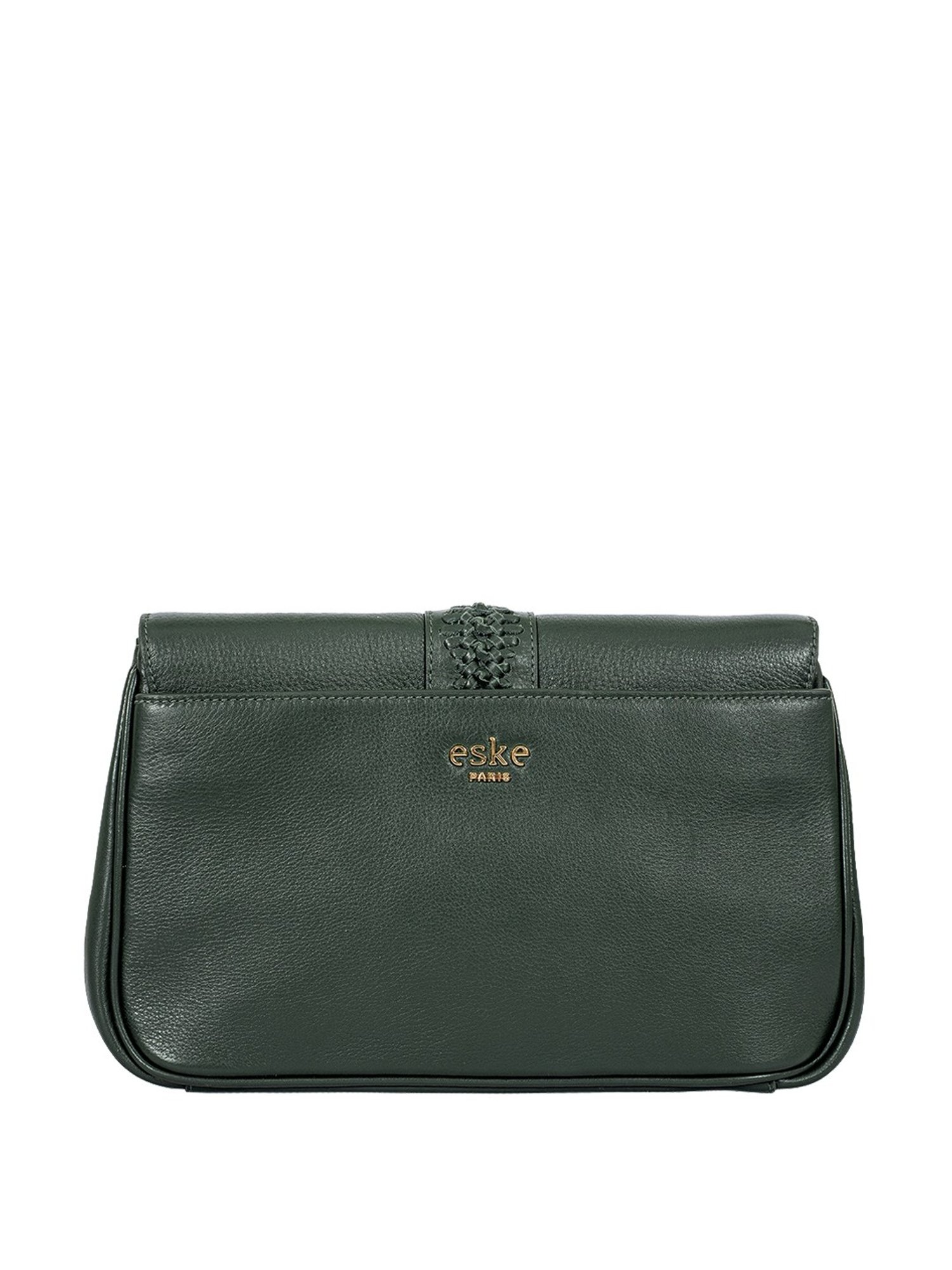 Eske Anika Green Textured Medium Sling Handbag