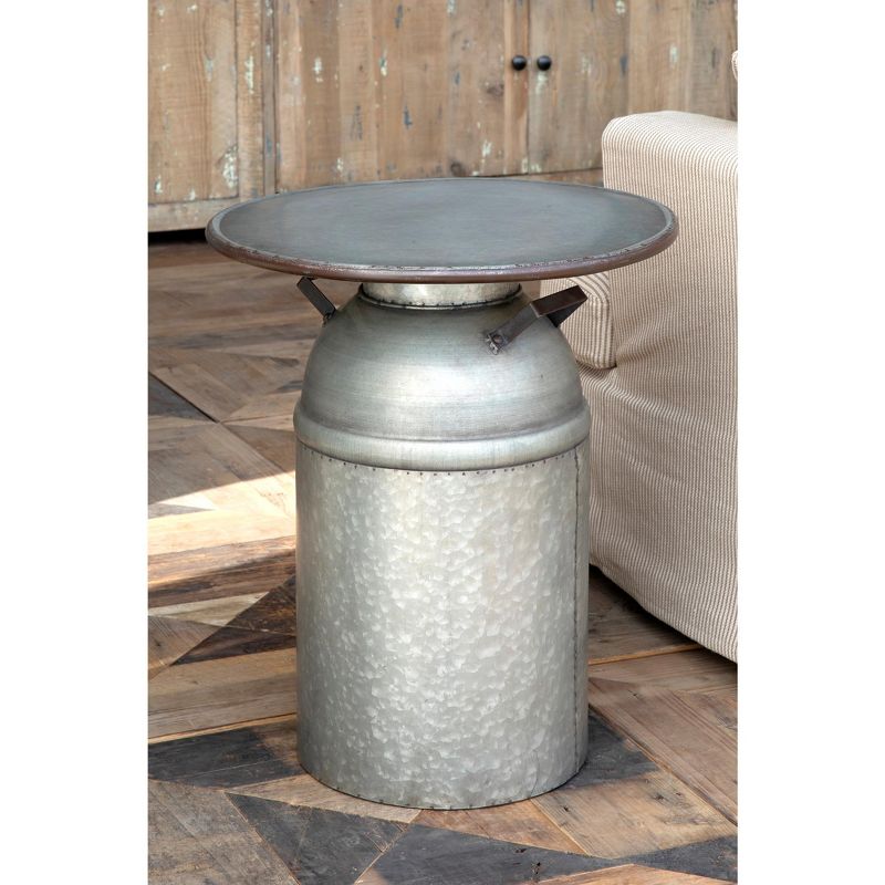 Park Hill Collection Metal Milk Can Table
