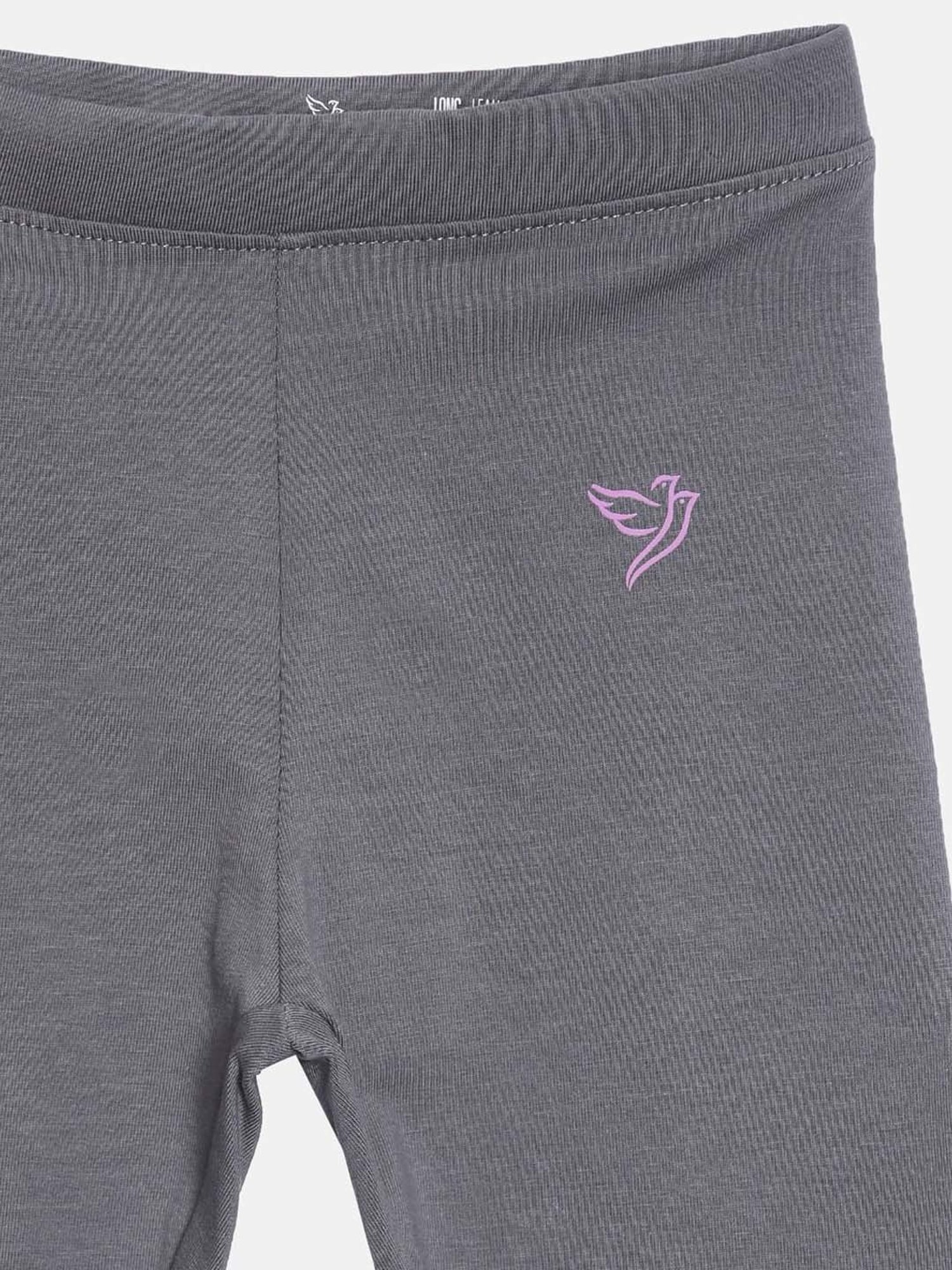 Pantaloons Junior Pink Cotton Embellished Leggings